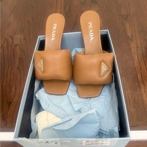 Prada Women's Brown Leather Mules